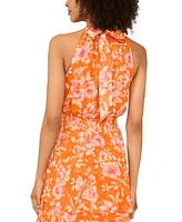 Sam & Jess Women's Floral-Print Maxi Halter Dress