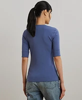 Lauren Ralph Elbow-Sleeve Top