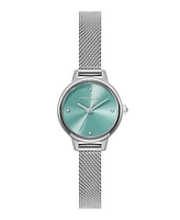 Olivia Burton Women's Mini Classic Silver Tone Stainless Steel Mesh Bracelet Watch, 23mm