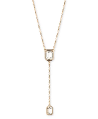 Lauren Ralph Lauren Gold-Tone Crystal Lariat Necklace, 16" + 3" extender