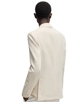 Boss by Hugo Men's Micro-Patterned Fabric Slim-Fit Blazer