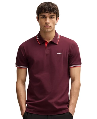 Boss by Hugo Men's Stretch-Cotton Slim-Fit Polo