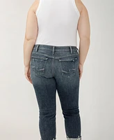 Silver Jeans Co. Plus Suki Mid Rise Curvy Fit Straight Crop