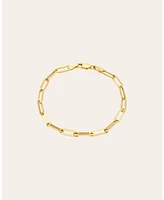 14k Gold Large Paper Clip Bracelet