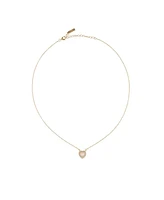 Adornia Fine Heart Halo Necklace 14k gold vermeil