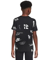 Nike Big Kids Sportswear Printed Cotton T-Shirt