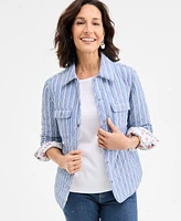 Style & Co Women's Reversible Quilted Shacket, Exclusively at Macy's
