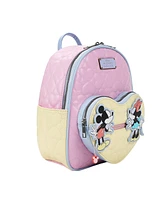Disney Mickey Mouse and Minnie Mouse 10.5" Adult Mini Backpack With Movable Characters