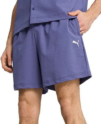 Puma Men's Relaxed-Fit 6" Seersucker Shorts