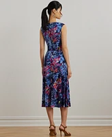 Lauren Ralph Women's Print Twist-Front Jersey Dress
