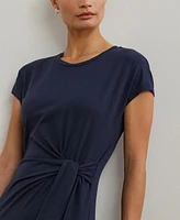 Lauren Ralph Women's Tie-Front Jersey Dress