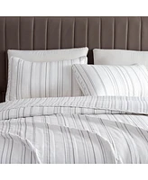 Linery & Co. Delicate Stripes Microfiber Quilt Set With Shams