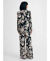Isaac Mizrahi Women's Floral Single Breasted Blazer
