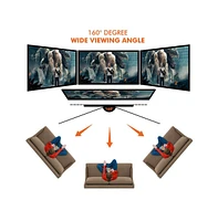Pyle 80" Portable Outdoor Projection Screen – Lightweight Frame Stand, Hd 16:9 Display