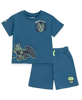 How to Train Your Dragon Toddler Boys DreamWorks Toothless T-Shirt and French Terry Shorts Outfit Set