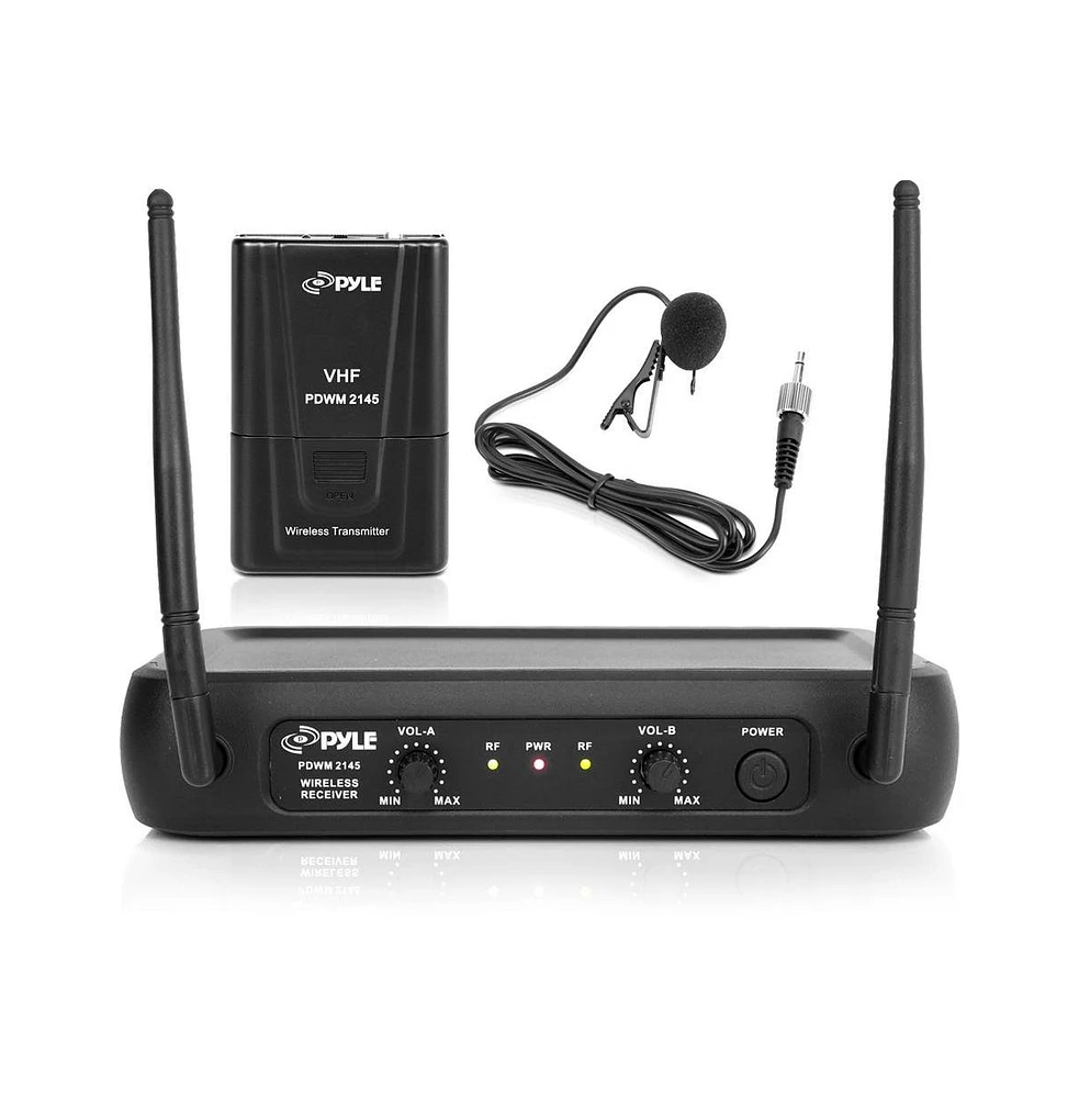 Pyle Wireless Microphone System – Vhf Fixed Frequency with Adjustable Volume Control