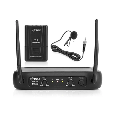 Pyle Wireless Microphone System – Vhf Fixed Frequency with Adjustable Volume Control