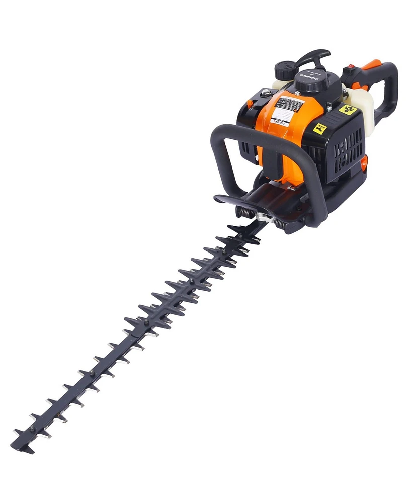 26cc 2 cycle gas powered hedge trimmer , double sided blade 24",recoil gasoline trim blade