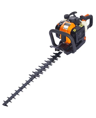 26cc 2 cycle gas powered hedge trimmer , double sided blade 24",recoil gasoline trim blade