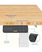 Flexispot E7-commercial W Electric Adjustable Standing Desk, Bamboo Top