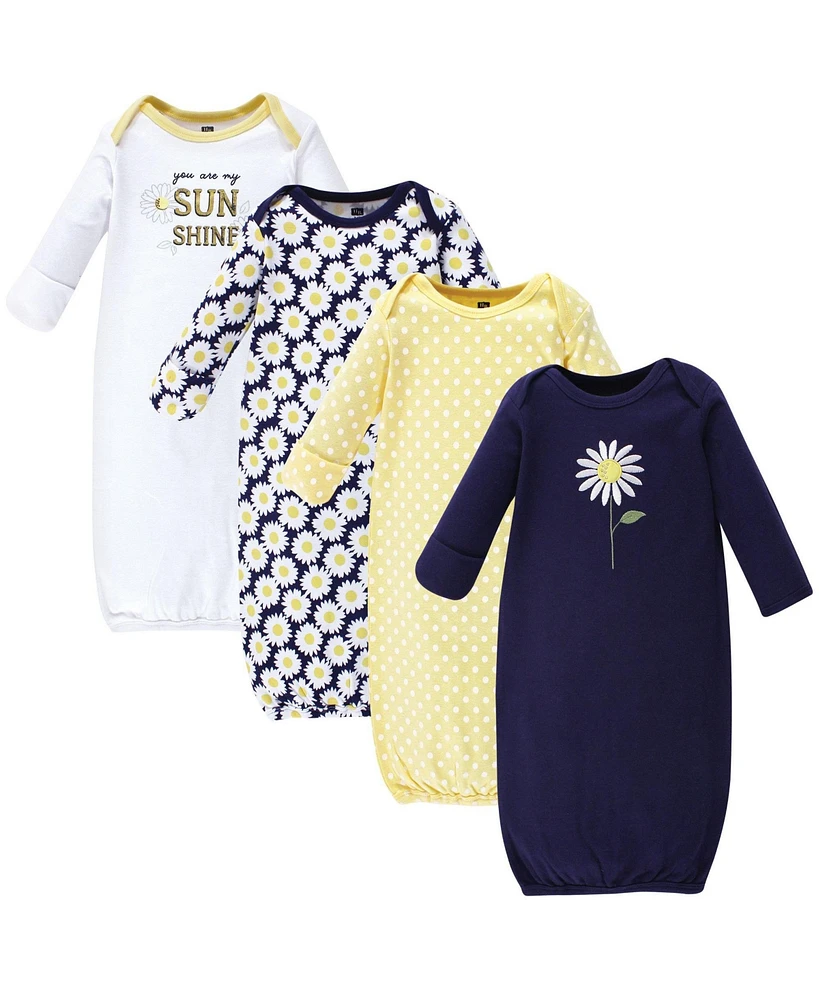 Hudson Baby Baby Girls Hudson Cotton Gowns, Daisy, Preemie/Newborn