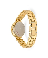 Jessica Carlyle Women's Shiny Gold Tone Metal Alloy Analog Watch, 35mm