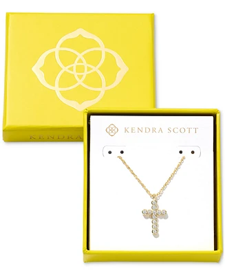 Kendra Scott 14k Gold-Plated Crystal Cross 19" Pendant Necklace