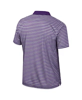 Colosseum Men's Purple Lsu Tigers Striped Polo Shirt