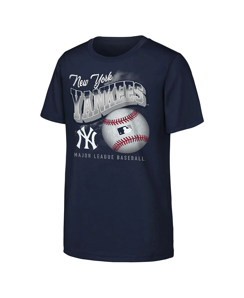 Outerstuff Big Boys and Girls Navy New York Yankees Outta Here T-Shirt