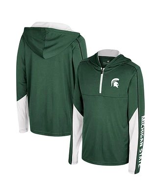 Colosseum Big Boys and Girls Green Michigan State Spartans Hansel Quarter-Zip Hoodie