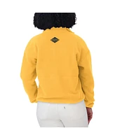 Wear by Erin Andrews Women's Gold Nashville Predators Polar Fleece Half-Zip Jacket