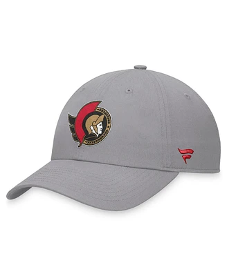Fanatics Men's Gray Ottawa Senators Extra Time Adjustable Hat
