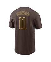 Nike Men's Yu Darvish Brown San Diego Padres Fuse Name Number T-Shirt