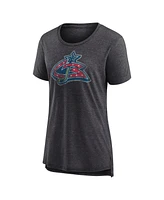 Fanatics Women's Heather Charcoal Columbus Blue Jackets Special Edition 2.0 Modern T-Shirt