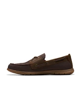 Clarks Men's Flexway Tie Casual Slip On Boat Shoe