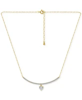 Giani Bernini Cubic Zirconia Heart Pendant Necklace (2-1/20 ct. t.w.) Sterling Silver, 16" + 2" extender