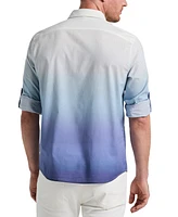 Perry Ellis Men's Long Sleeve Button-Front Ombre Shirt