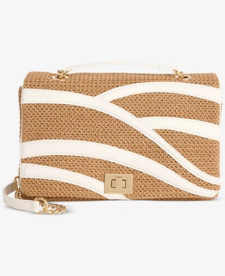 I.n.c. International Concepts Ajae Straw Overlay Shoulder Bag, Exclusively at Macy's