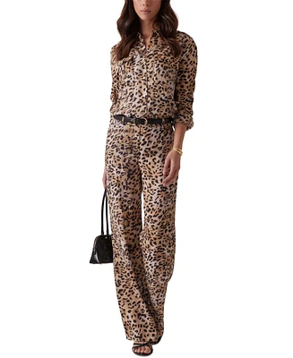 Guess Women's Enora Printed Straight-Leg Pants