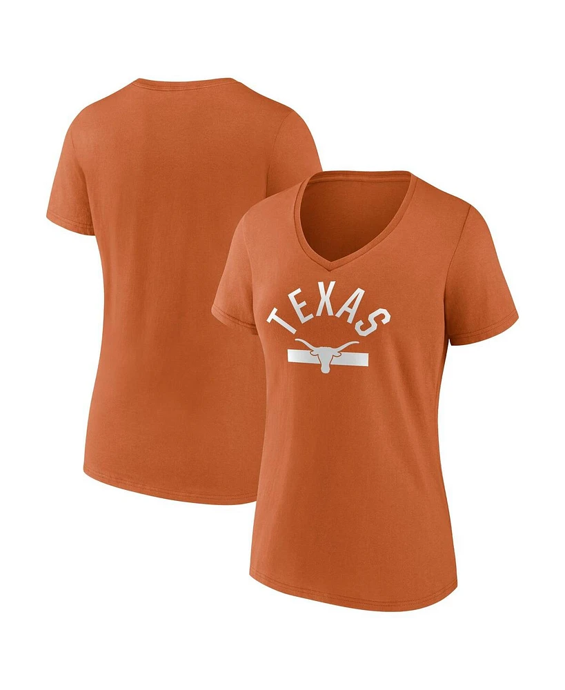 Fanatics Women's Texas Orange Longhorns Iconic Game Used V-Neck T-Shirt