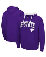 Colosseum Men's Purple Kansas State Wildcats Big Tall Full-Zip Hoodie