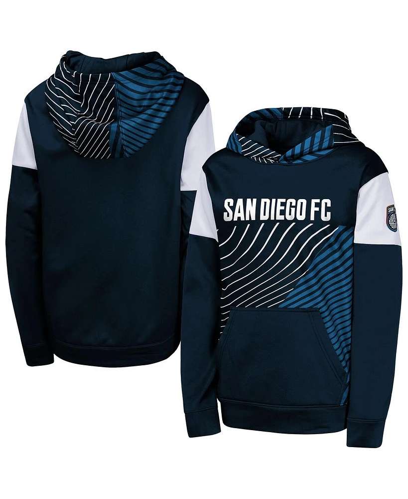 Outerstuff Big Boys and Girls Navy San Diego Fc Unbeatable Pullover Hoodie