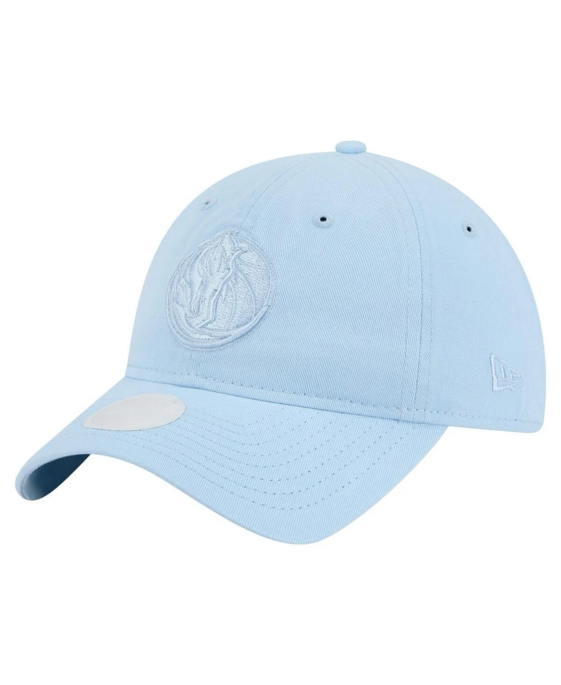 New Era Women's Light Blue Dallas Mavericks Colorpack 9TWENTY Adjustable Hat