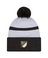 New Era Men's White Portland Timbers 2025 Kickoff Cuffed with Pom Knit Hat