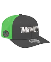 New Era Men's Anthracite Minnesota Timberwolves Statement Edition Jersey Hook 9SEVENTY Stretch-Snap Hat