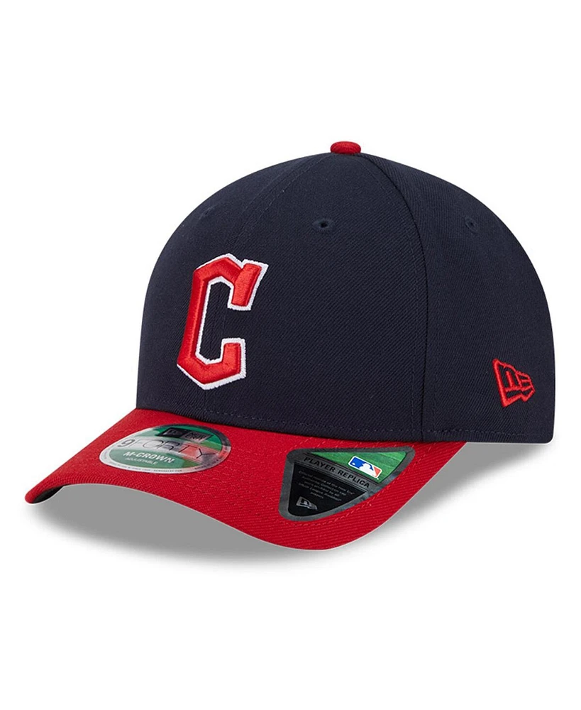 New Era Men's Navy Cleveland Guardians Player Replica 9FORTY Adjustable Hat