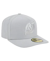 New Era Men's Gray Jersey Devils Color Pack A-Frame 59FIFTY Fitted Hat