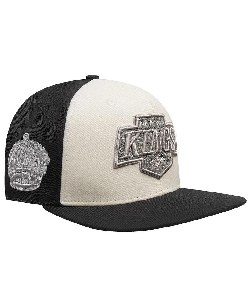 Pro Standard Men's Cream Los Angeles Kings French Terry Snapback Hat