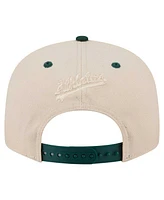 New Era Men's Cream/Green Athletics Team Art 9FIFTY Snapback Hat