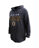 Profile Women's David Pastrnak Black Boston Bruins Plus Name Number Thermal Pullover Hoodie
